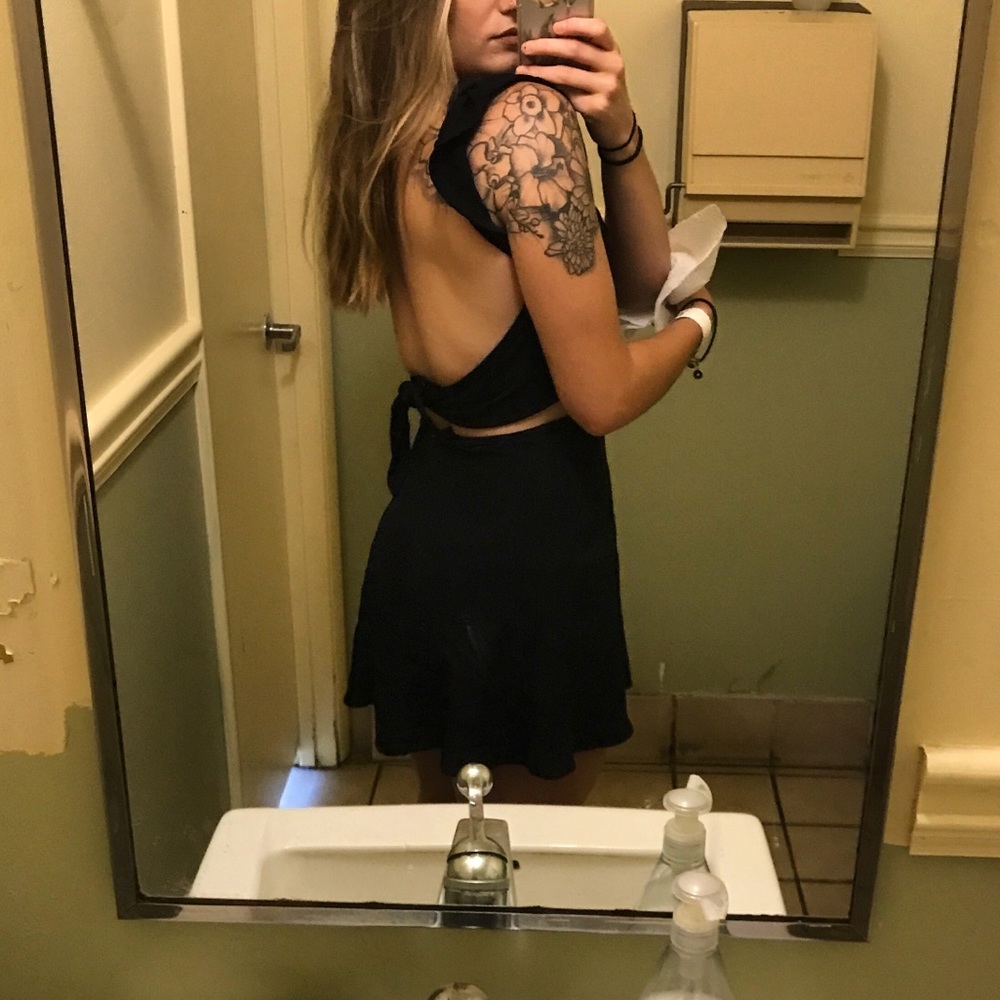 Black open back for love and lemons dress